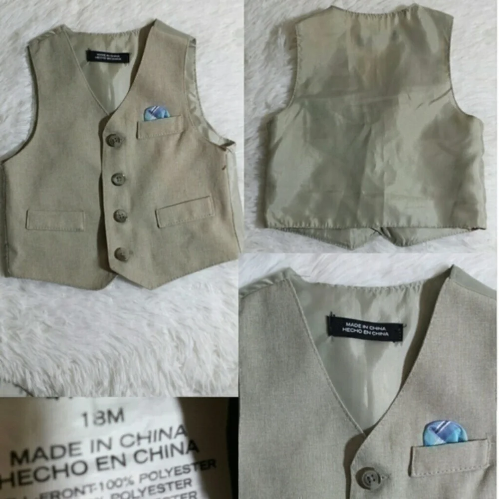 🛍Little Mr. Dressy Button Front Vest- Size 18 Mos